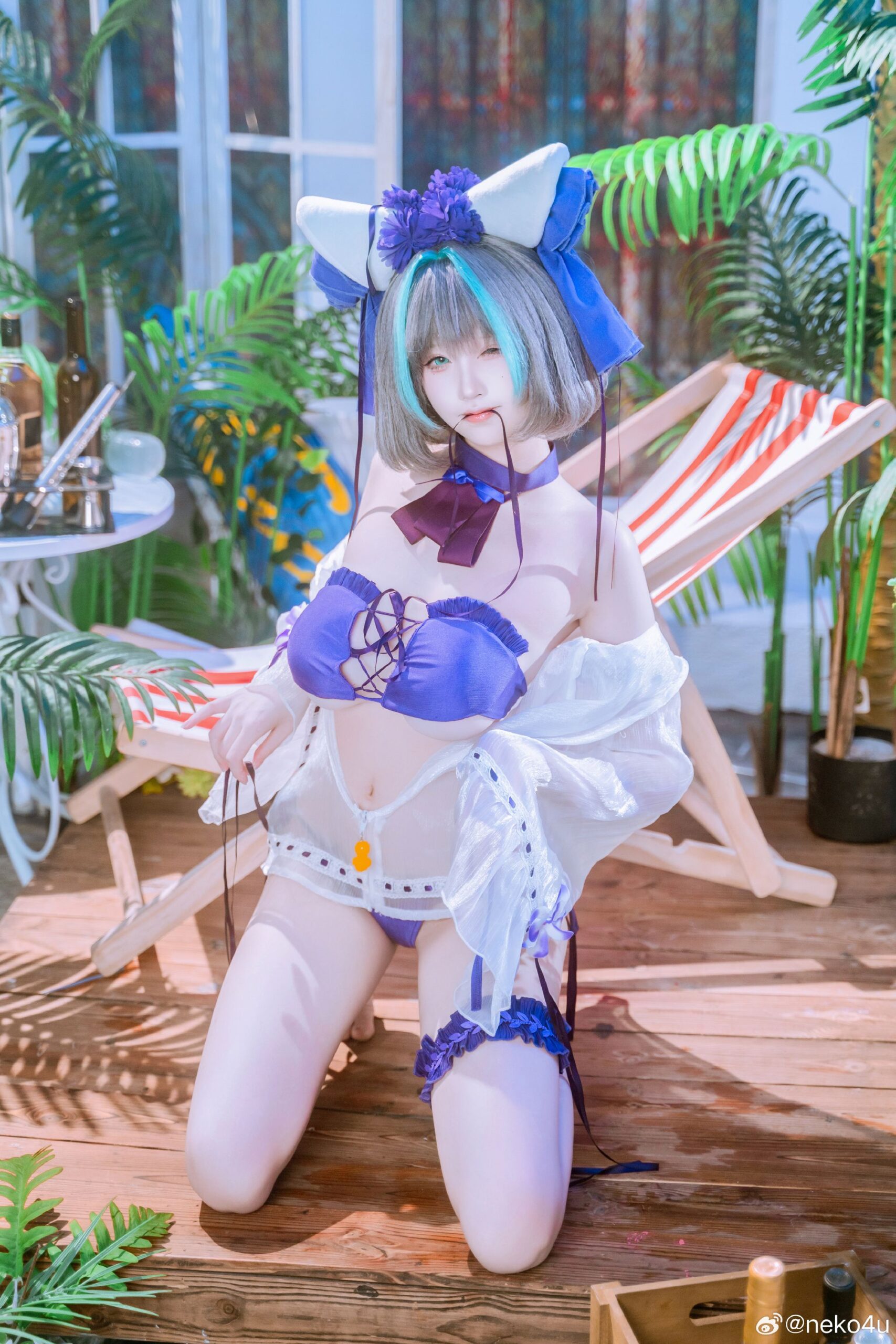 neko4u柴郡泳装COSPLAY写真