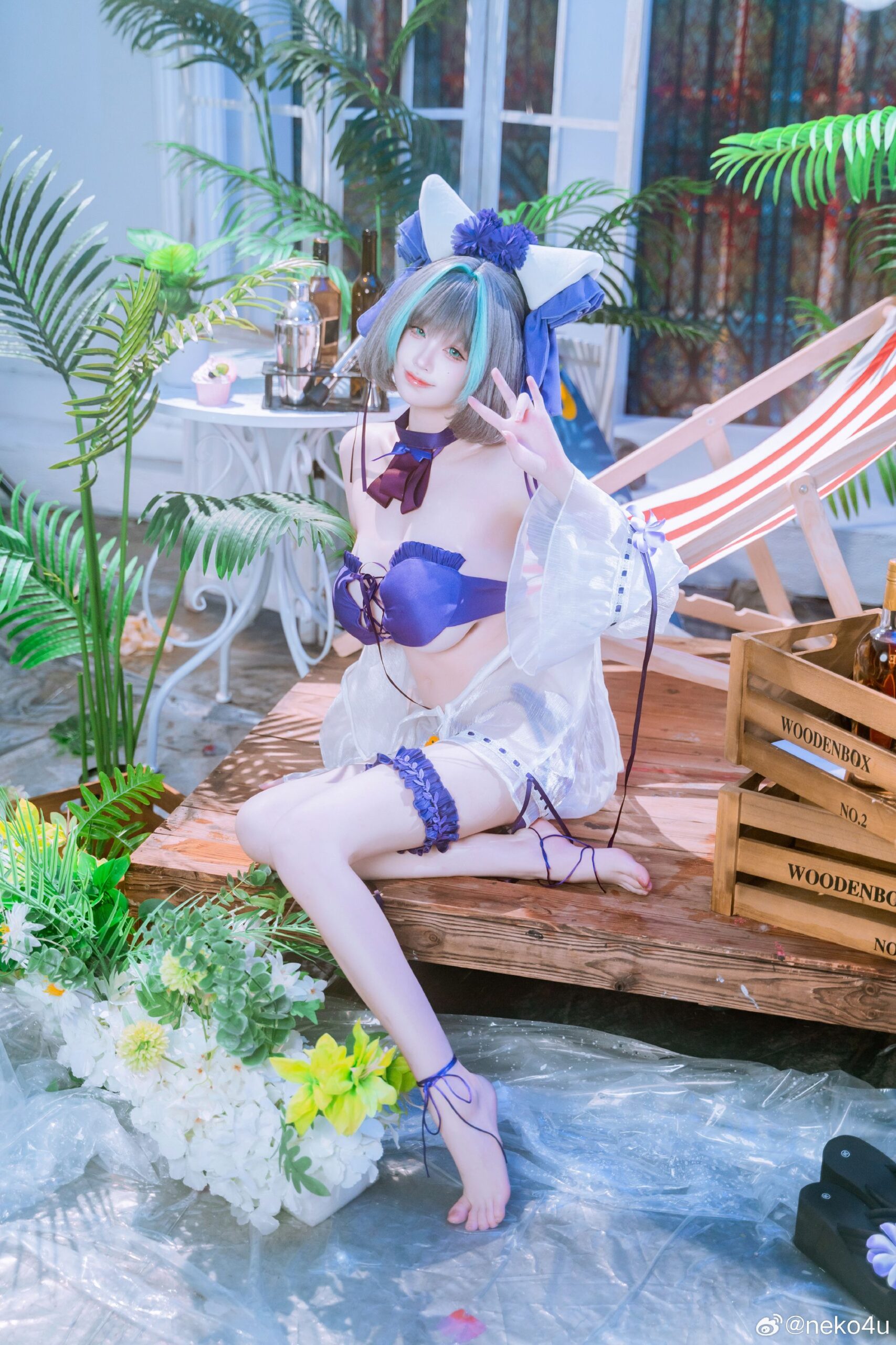 neko4u柴郡泳装COSPLAY写真