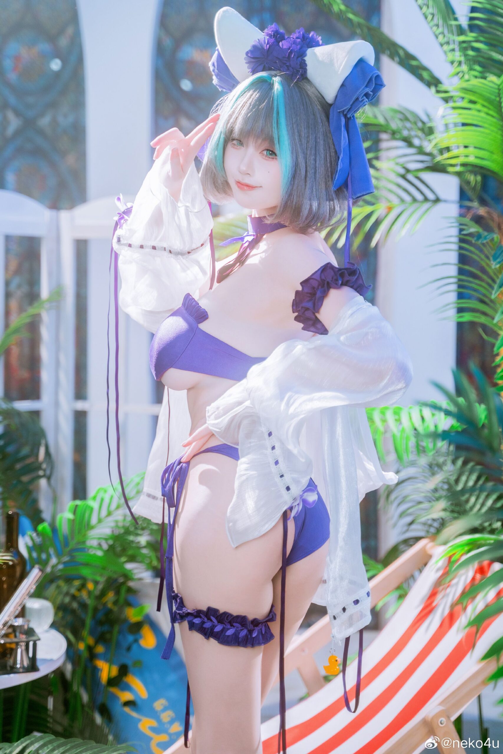 neko4u柴郡泳装COSPLAY写真