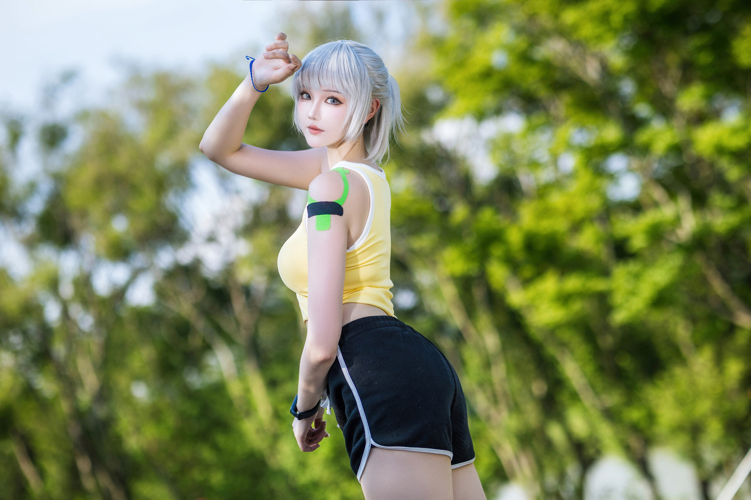瓜希酱COSPLAY写真白月魁运动服