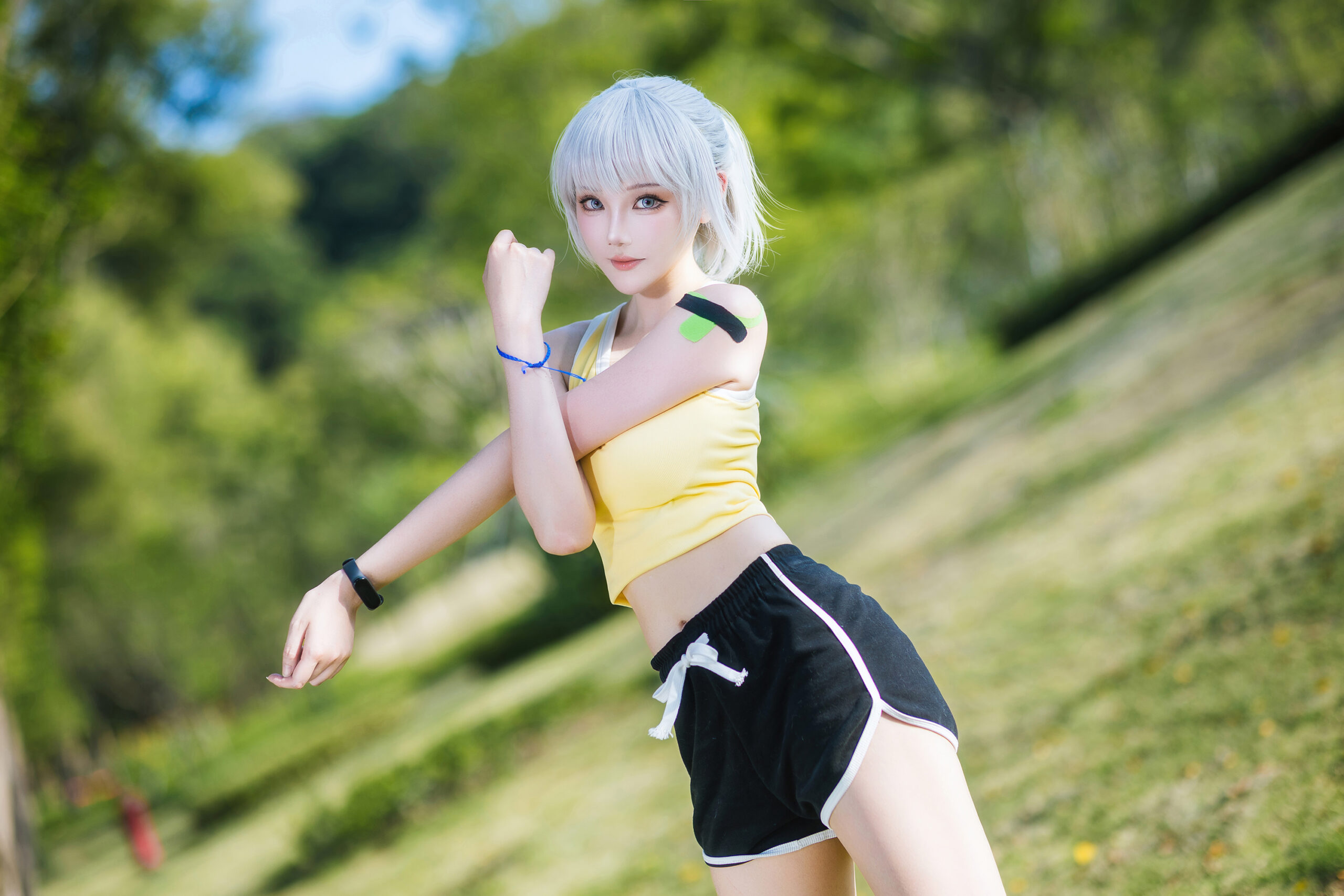 瓜希酱COSPLAY写真白月魁运动服