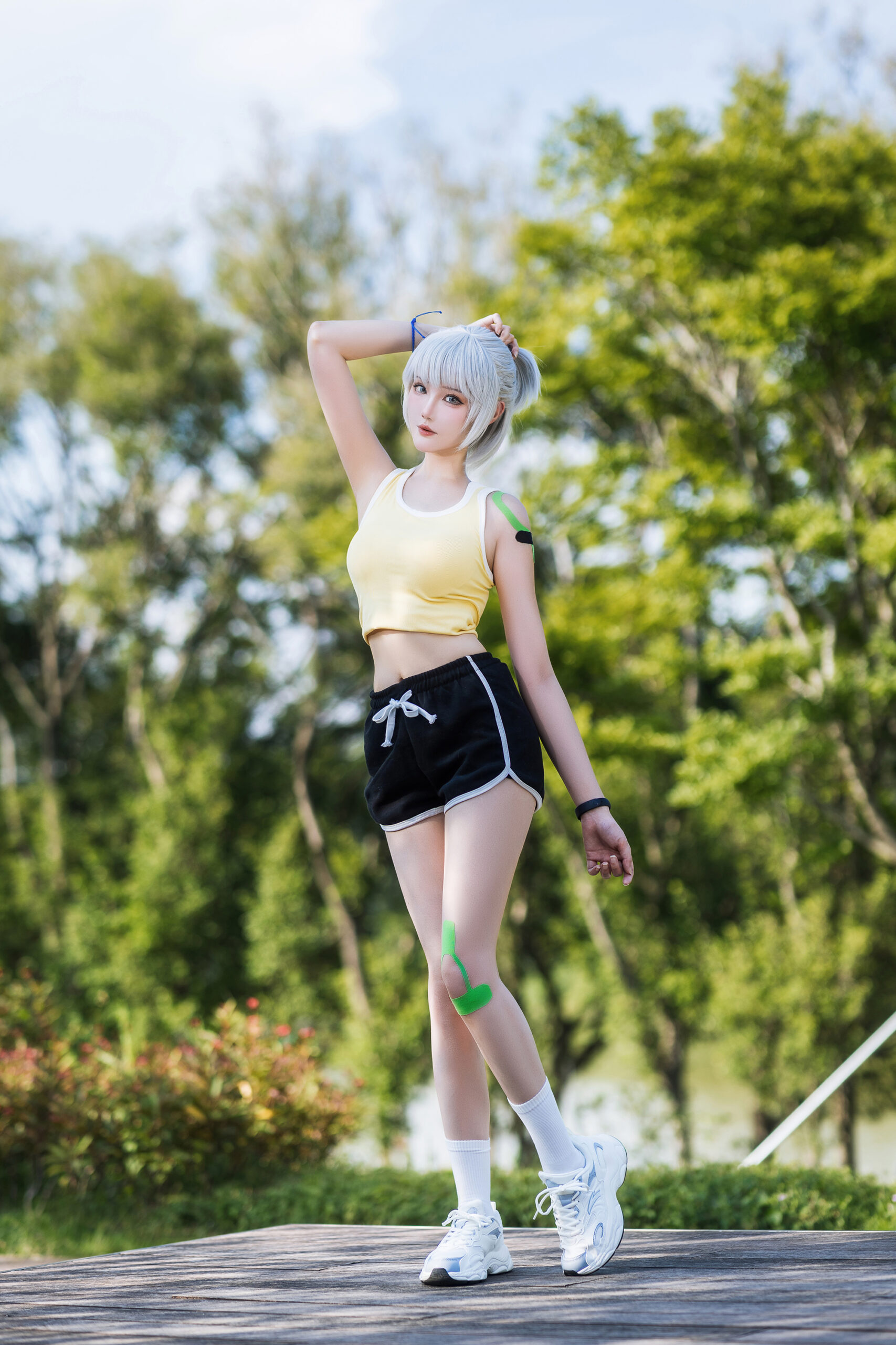 瓜希酱COSPLAY写真白月魁运动服