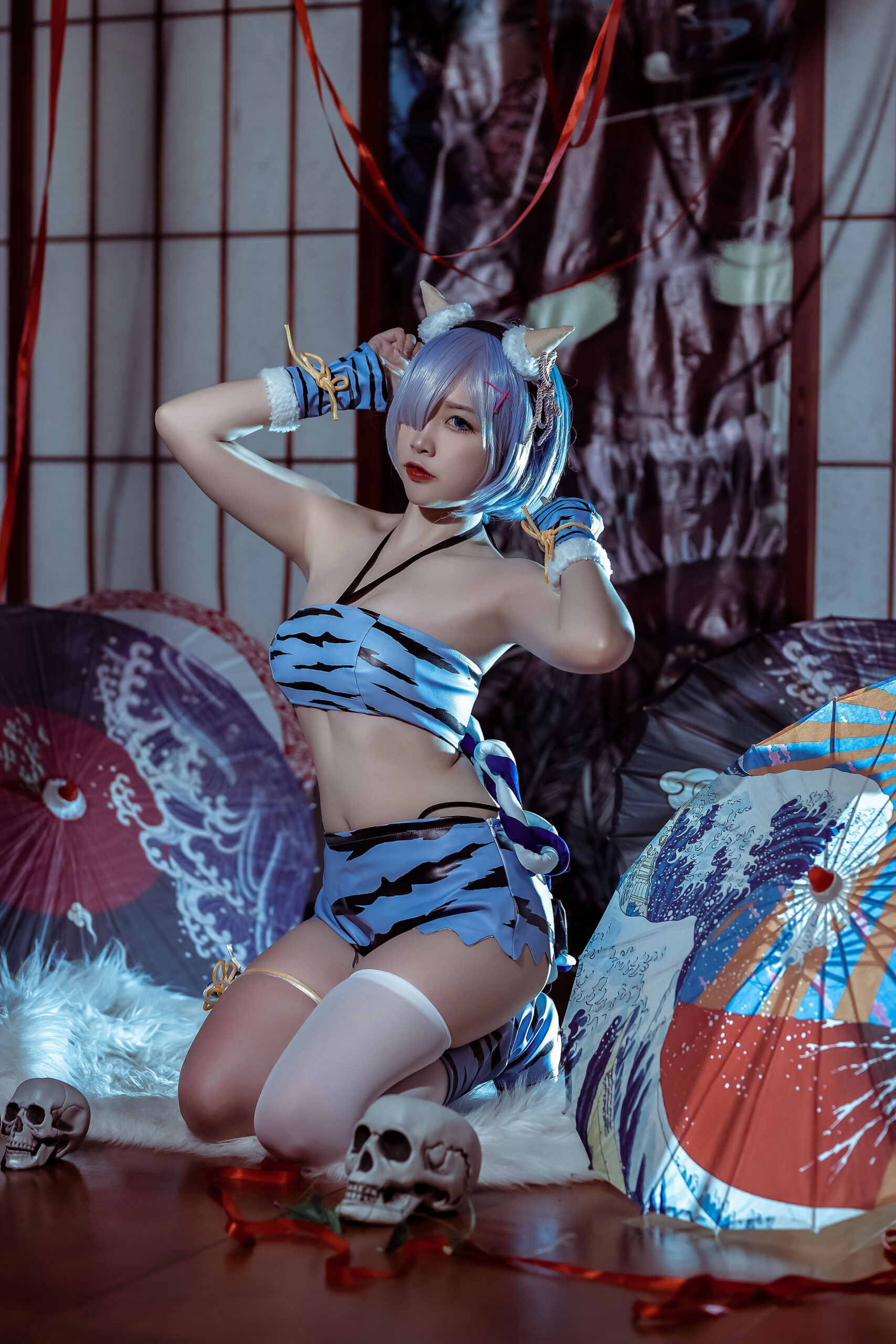 二佐Nisa 蕾姆夏日鬼衣COS写真图集在线看