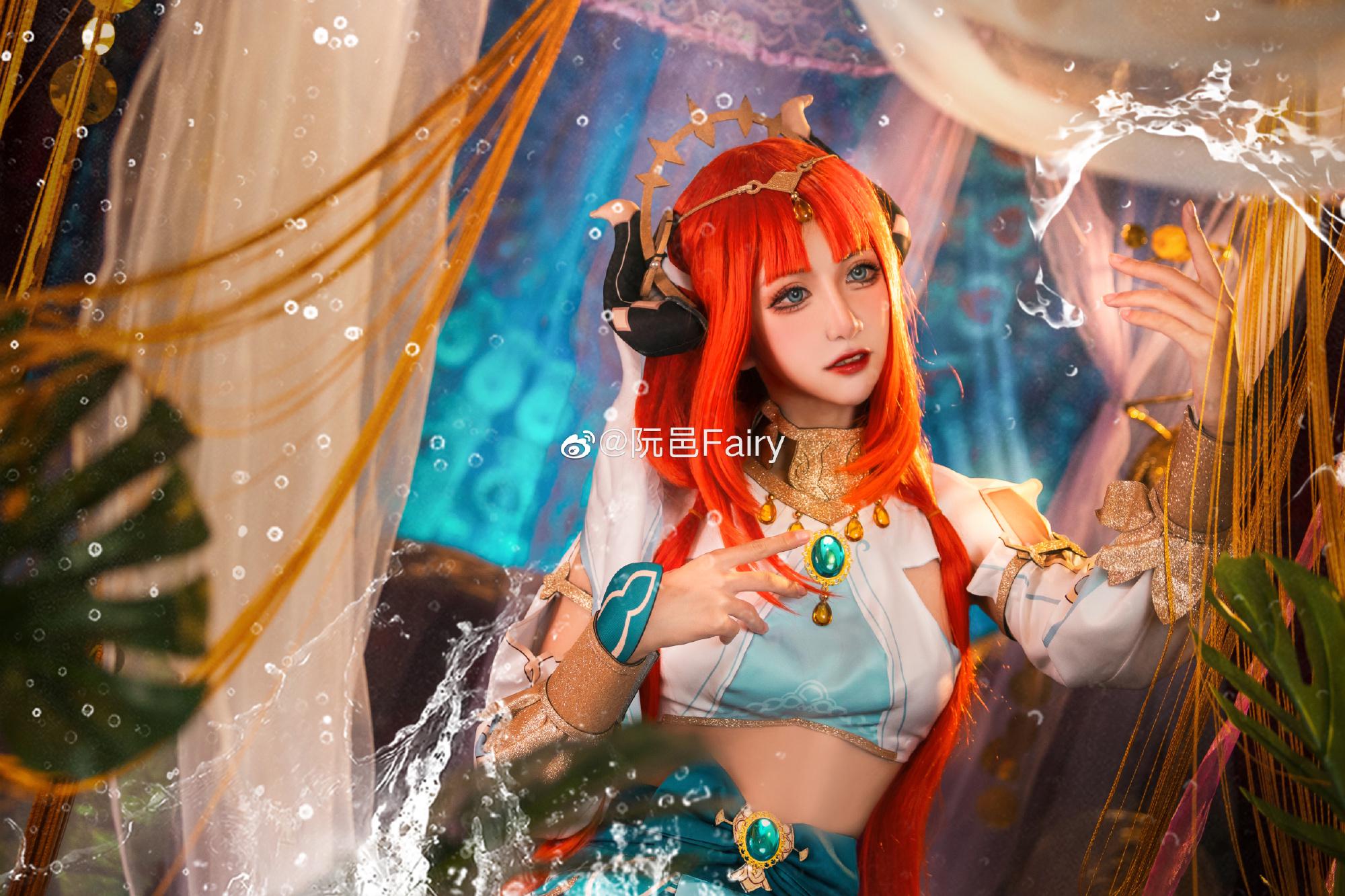 阮邑Fairy《原神》妮露cosplay图片