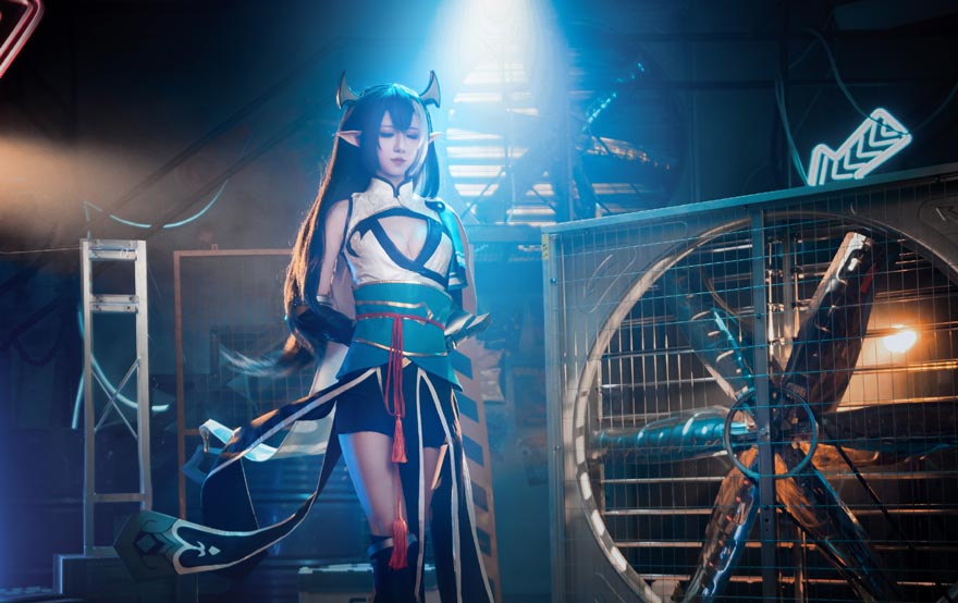 弥音音ww《我的勇者》新魔女「太虚之影·娜贝离诗」COSPLAY太好看了