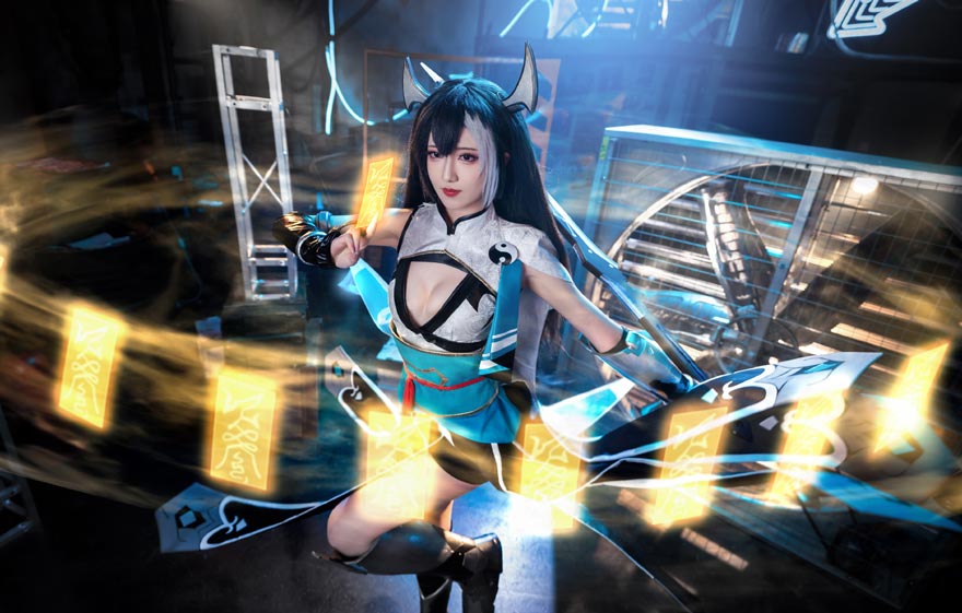 弥音音ww《我的勇者》新魔女「太虚之影·娜贝离诗」COSPLAY太好看了